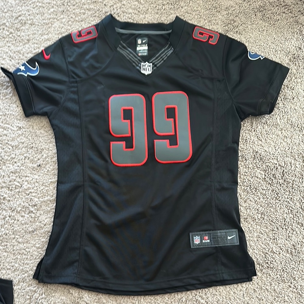 Nike Black and Red Football Jersey